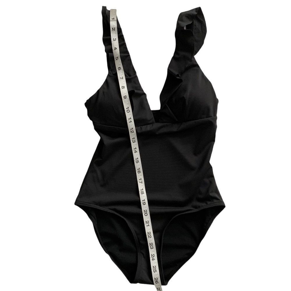 SEA LEVEL Black Frill One-Piece Swimsuit! - Picture 3 of 7